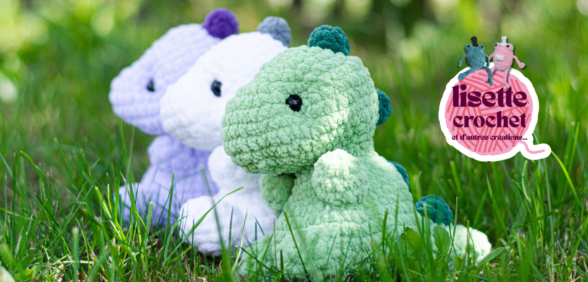 Peluche doudou dinosaure enfant crochet fait main France