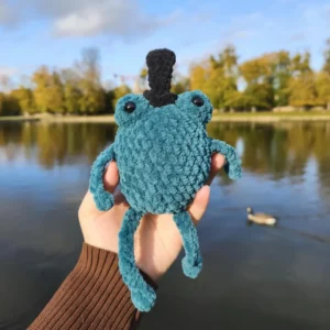 Peluche mignone frog crochet vente doudou grenouille.jg